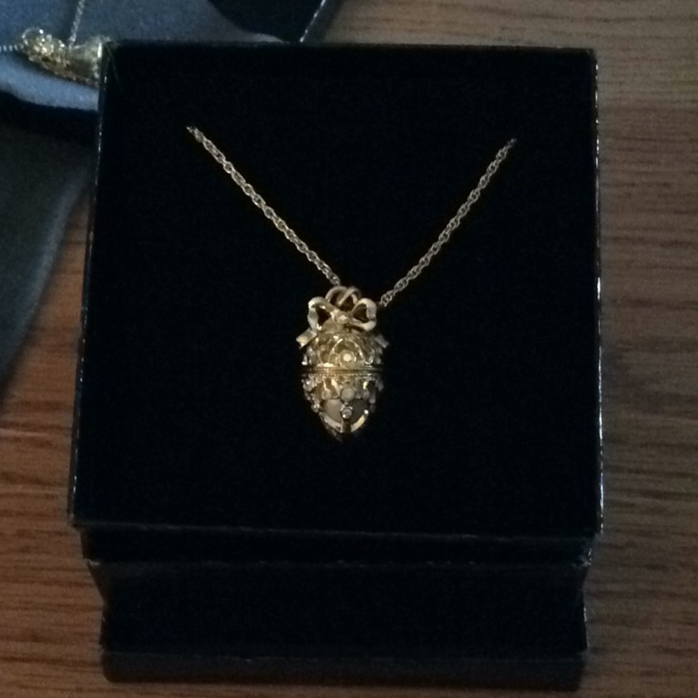 Joan Rivers Long Egg Necklace, gold-tone